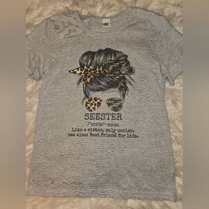 Seester Gray Graphic Tee